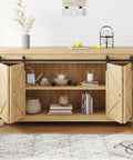 Wooden cabinet with Five Foot Mini Cabinet Bi Folding Sliding Barn Door Hardware Track Kit For Four Doors Easy Install.