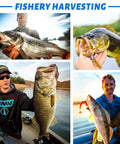 Anglers showcasing catches from Massive 353 Piece Fishing Lure Gear Kit with 12 Rig Lures Tackle Box for Freshwater Bass Angling