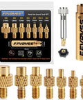 Soldering Tips And Heat Set Insert Kit For Thread Inserts M2 M2.5 M3 M4 M5 M6 M8 with brass adapters displayed