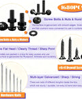 Heavy Duty 1680 Piece Fastener Assortment Kit Holds Every Machine Screw Drywall Anchor And Bolt You Gotta Own For Tough DIY Builds Or Quick Home Fixes Tidily Stored In A Case with assorted bolts, nuts, washers, and screws.