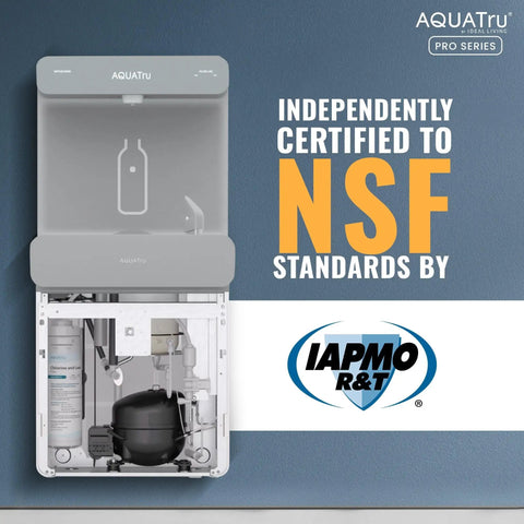 Wall Mounted Water Dispenser With Touch Free Sensor High Capacity 9.5 GPH Cooling Filter Monitor NSF Certified Ideal Hydration Station interior view