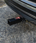 7 Inch Trailer Hitch Extender For 2 Inch Receivers Adds Extra Space Between Bumper And Bike Rack Or Cargo Carrier, 3,500 Lbs GTW Capacity, Includes Pin And Clip For Quick Setup attached to car bumper