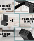 Rock Solid Queen Bed Frame Built Tough For Real Life, strong structure and anti-slip gaskets for stability and support.