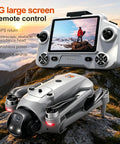 GPS Drone With 4K Camera And EIS Stabilization, 5G RC Control, 4.3 Inch HD Screen in use outdoors on rocky terrain