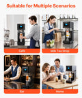 Commercial Auto Can Sealer Machine With One Touch Operation Works Like A Charm To Secure Aluminum Cans Airtight Lock In Crisp Taste And Keep Drinks Ice Cold Solid Heavy Duty Workhorse Unit in cafe, bar, milk tea shop, and home.