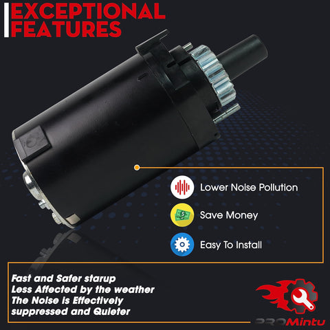 14 Tooth Starter Motor Replaces Cub Cadet 1000 Series Easy Install Features Product Image