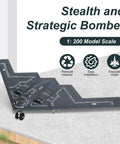 One To Two Hundred Scale B-2 Spirit Military Aircraft Quick Build Model Kit For Military Enthusiasts And Fans, Authentic Detailing