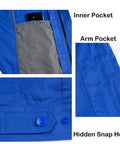 Kick Ass Heavy Duty Men's Long Sleeve Work Shirt And Custom Printed Industrial Uniform For Mechanics And Factory Crews Featuring Thick 100 Percent Cotton Gear Built For The Daily Grind And Zero Fuss, showcasing inner pocket and snap hem.