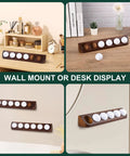Two Pack Golf Ball Display Case Wall Mount For Twelve Standard Golf Balls Dope Wooden Memorabilia Display For Office Or Home