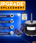 Condenser Fan Motor Replacement 1/4 HP 208-230V 1Ph 830 RPM 1 Speed Direct Fit Easy Install For Amana, Janitrol, And Goodman HVAC Units