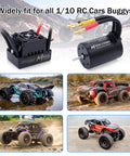 Beefy 1/10 RC Brushless Motor ESC Combo Waterproof 5700KV M3650 Motor 60A ESC for 1/10 Scale RC Cars Off Road with Aluminum Heat Sink