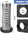 Magnetic Dryer Vent Coupler With Built In 4 Inch Sealed Hose Delivers Easy No Sweat Self Connect And Quick Disconnect In Tight Duct Spaces, Reduces Lint Buildup And Fire Risk, Strong Magnets For Secure Alignment And Durable Black, 4 in size