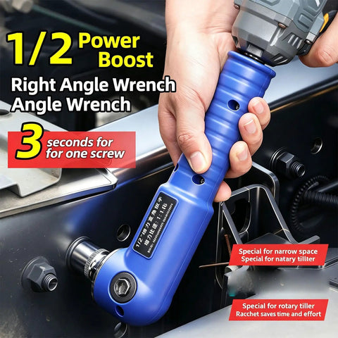 Tough As Nails Heavy Duty Pneumatic Air Impact Wrench With 1/2 Inch Drive And 90 Degree Right Angle Head for tight spaces.