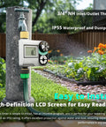 Programmable Sprinkler Timer With Brass Inlet And Outlet For Garden Hose Rain Delay Automatic And Manual Watering System Digital Drip Irrigation Timer For Yard And Lawn No Fuss Setup