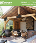 Three Way T Shaped Pergola Bracket Kit For Wood Beams 3.5 By 3.5 Inches Outdoor Gazebos Patios And Log Cabins Beefy Heavy Duty