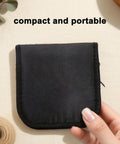 Go Ready 67 Piece Sewing Kit With Threads Needles Scissors And More For Travel Home And College zip case shown in hand