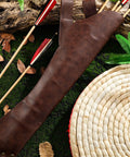 Leather Hip Quiver For Arrows On The Go Archery Pouch One Hand Draw Waist Mounted Arrow Holder with arrows outdoors