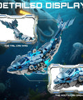 Myth Qholve Mechanical Blue Dolphin Cool Building Blocks Sets Hands On Motion Exposed Gear Design Display And Play Model