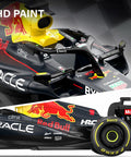 Licensed Red Bull F1 RB18 One Eighteen Scale Remote Control Car with realistic detail and high gloss paint close-up view.