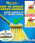Extendable Boat Brush Handle With 3 To 6 Ft Reach Floats Quick Connect Compatibility Fits Extend A Brush Accessories Built From Aircraft Grade Aluminum Made In USA showing 45° brush handle attachment