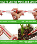Step-by-step use of 7 Piece Seed Spreader Set With Twelve Hole Dibber Upgraded 2025 Mini Seed Dispenser for garden sowing