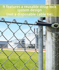 Heavy Duty Reusable Ratchet Cable Ties Set 12 And 20 Inch Adjustable Locking Ties With Strap Lock Design Stainless Steel Buckle Outdoor UV