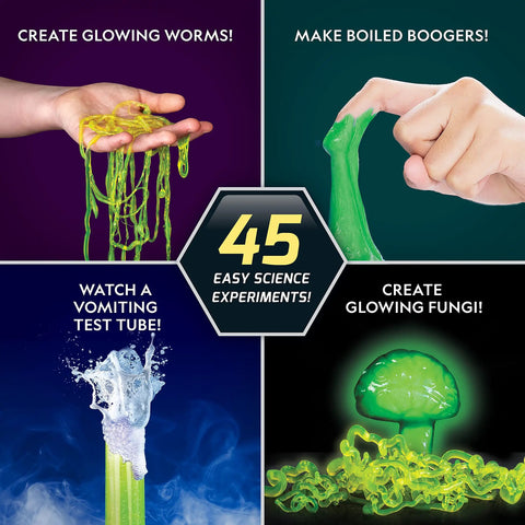 Kid-Friendly Arts And Crafts And Gross Science Kit Bundle For Kids With Mosaic Art Marble Painting Air Dry Pottery Projects And 45 Hands-On Experiments For Creative STEM Learning Fun, 45 science experiments