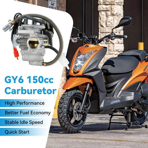 GY6 150cc Carburetor PD24J Kit With Ignition Coil Throttle Cable And Starter Solenoid for Taotao Scooters and Roketa Go Karts