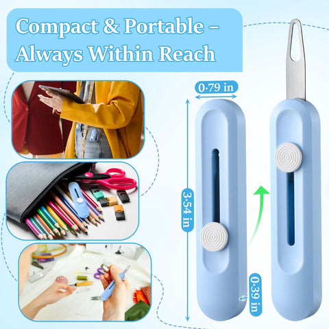2 Pack Needle Threaders For Hand Sewing And Embroidery No Fuss Automatic Threader with retractable wire and finger grip
