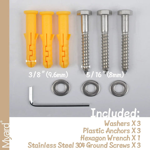 Surface Mount Base Anchor Flange For 1.9 Inch Pool Rail And Handrail Ladder To Concrete Or Wood Deck Ivory White hardware set