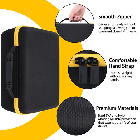 Hard Travel Case Replacement For Work Sharp Knife And Tool Sharpener Ken Onion Edition MK1 MK2 shows zipper and hand strap detail.