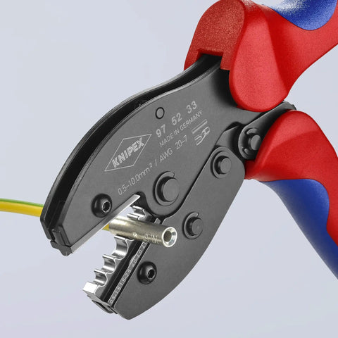 PreciForce Non Insulated Crimping Pliers For AWG 20 To 7 And 0.5 To 10 Mm2 Terminals Tubes And Lugs Four Position Crimp Durable Plastic Grips