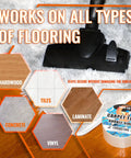 Heavy Duty Double Sided Carpet Tape With Reinforced Grid for Ultra Strong Hold on hardwood, tile, laminate, concrete, vinyl surfaces.