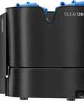 Electric Countertop Glassware Polisher Straight Up Makes Cleaning Your Favorite Tumblers A Total Game Changer, black with blue accents.