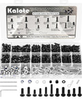 Ultra Strong 633 Piece RC Screw Kit With 10.9 Grade Carbon Steel High Tensile Hex Screws Assortment in organized case.