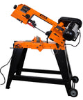 Heavy Duty Metal Band Saw With Stand For Home Shop, Auto Shutoff, Vertical Or Horizontal Use, Built Tough Blade Speeds 80 120 200 FPM, Mitering Vise 0-45 Degrees, Durable Black Finish