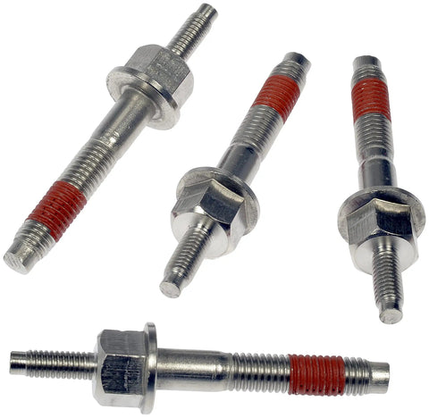 Heavy Duty Exhaust Manifold Mount Hardware Kit Featuring Gnarly Stainless Steel Studs Bolts And Nuts built tough studs with red thread sealant.