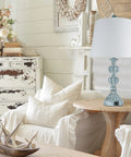 Set Of 2 Touch Control Table Lamps, 3 Way Dimmable Bedside Lamps With USB Ports, Coastal Farmhouse Desk Lamps in living room.