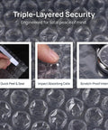 Self Adhesive Bubble Cushioning Bags For Shipping Fragile Items And Cosmetics showing triple-layered security features.