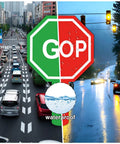 Stop And Go Traffic Sign With Handle For Kids Double Sided Red Light Green Light Crossing Guard Sign Waterproof PVC Safety
