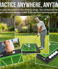 Indoor Outdoor Golf Practice Mat Top Notch Swing Training Analyzing Swing Path And Ball Impact Replaceable Mats in Use