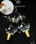 Clear Acrylic Furniture Legs Replacement Set Of 4 With Gold Metal Detail and bolts, sleek and modern design