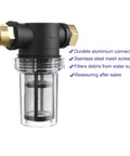 Garden Hose Inline Filter For Pressure Washer Inlet Sediment Filter With 40 Mesh And 100 Mesh Screens Includes 2 Hose Washers