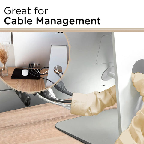 Champagne Fabric Cord Cover 6 Ft Long Hides Cables From Lamps Light Fixtures Desks And Electronics No Fuss Hook And Loop Setup Neat Cable Management