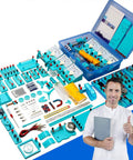 Electricity And Magnetism Kit For Students Hands On Physics Circuit Lab Kid Friendly with 54 accessory pieces displayed
