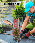 Man securing landscape fabric with 24 Pack Sturdy Garden Landscape Staples 6 Inch Galvanized Steel Sod Pins Anti Rust Stakes
