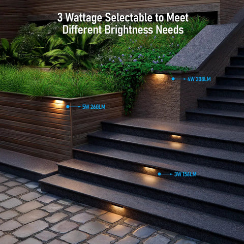 12 Pack 7 Inch LED Hardscape Lighting For Retaining Walls And Outdoor Steps, Dimmable 3W 4W 5W, Low Voltage 12 To 24V AC DC Paver Light