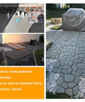 Walk Maker Stone Mold Kit 15.7x15.7x1.6 Inch Reusable Concrete Paver Molds For DIY Garden Path Patio Lawn Yard Walkway Pavement Stones