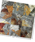 Image of Self Adhesive Metal Backsplash Tile Set, 5 Sheets Triangle Aluminum Mosaic, 3D Wall Sticker for Kitchen and Bath, 11.81-inch tile
