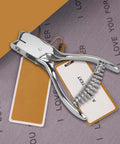 Tough As Nails Heavy Duty Handheld Hole Punch For ID Cards And Plastic PVC Cardstock Cardboard Built With Zinc Alloy, Sharp Blade Edge And Spring Action, Oval Slot Design For Clean Precise Holes Every Time